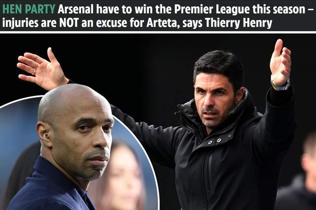 เฮนรี่: อาร์เซนอลต้องคว้าแชมป์พรีเมียร์ลีกในฤดูกาลนี้ – อาการบาดเจ็บไม่ใช่ข้อแก้ตัว ผู้เล่นบาดเจ็บ มิเกล อาร์เตต้า