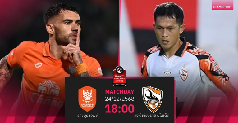 วิเคราะห์บอล ราชบุรี พบ สิงห์ เชียงราย (24 ธ.ค. 68) : ราชันมังกรเฮในถิ่น